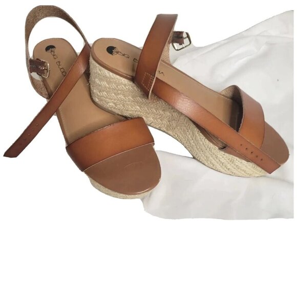 BIG BUDDHA Espadrilles Wedge Sandals 10 Summer Coastal Beach Strappy Sexy Outdoo - Picture 1 of 5
